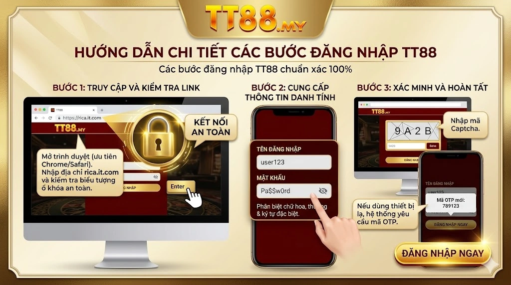 Hướng dẫn chi tiết các bước đăng nhập TT88